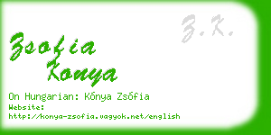 zsofia konya business card